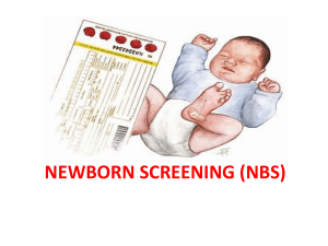 Week 4 - Newborn screening