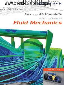fluid mechanics by fox and donald