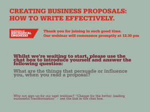 Creating business proposals How to write effectiely slides