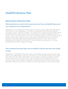 DashIND Business Plan