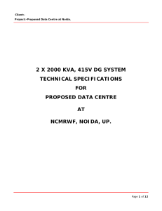 Technical Details, Drawings and BOQ of NCMRWF Data Center