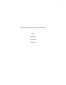 Ethical & Policy Factors in Cancer Care Coordination