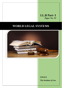 World Legal Systems  (LISALS)