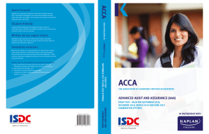 ACCA Advanced Audit & Assurance (AAA) Study Text