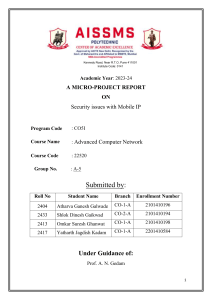 Mobile IP Security Micro-Project Report