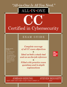 Genung J CC Certified in Cybersecurity All in One Exam Guide 2023