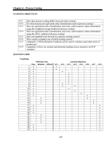 Chapter 6—Process Costing