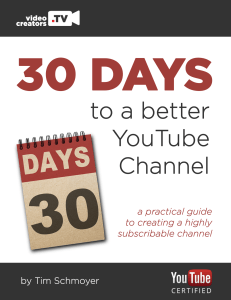 30 Days to a Better YouTube Channel