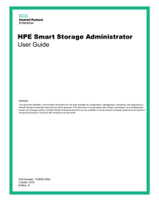 HPE Smart Storage Administrator User Guide-c03909334