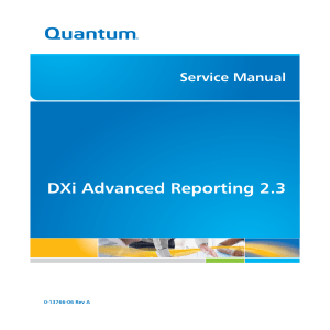  DXi Advanced Reporting Service Manual 2.3
