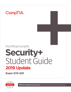 Downloadable Official CompTIA Security+ Student Guide
