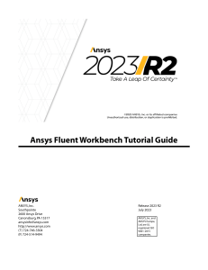 Ansys Fluent Workbench Tutorial Guide 2023 R2