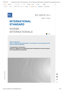 IEC 60076-19-1-2023 -Full Power transformers – Part 19-1 