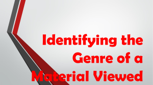 grade7-Identifying the Genre of a Material Viewed aug.14