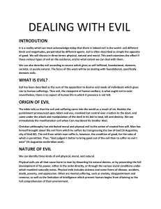 DEALING WITH EVIL