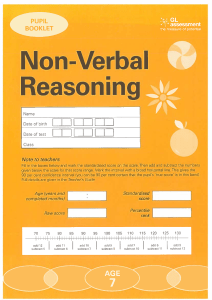 7 Non-verbal reasoning - assessment