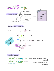 Grade 9 Mathematics  Notes