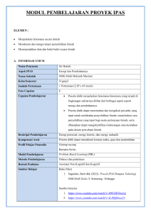 MODUL PEMBELAJARAN PROYEK IPAS KELAS X SMK SRI