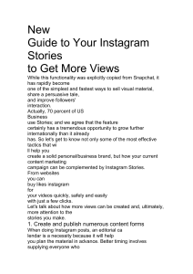 New  Guide to Your Instagram Stories   to Get More Views  