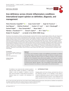 Iron deficiency across chronic inflammatory conditions