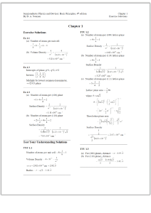 Semiconductor Physics Exercise Solutions: Crystal Structure