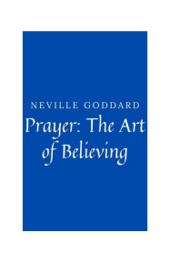 PRAYER  By Neville Goddard