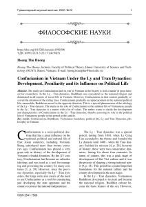 Hoang Thu Huong Confucianism in Vietnam