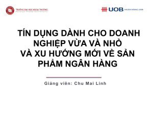 Module 2 - Tín dụng ngân hàng -  Chu Mai Linh