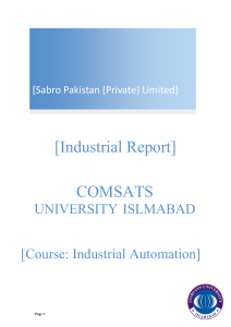 industrail report by Rehmat