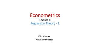Econometrics - Lecture 8