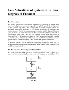 Introduction to TDOF systems