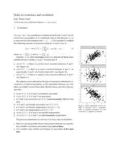 Notes on covariance and correlation