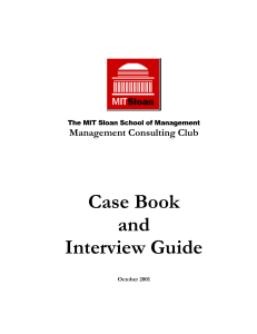 MIT Consulting Casebook 2001