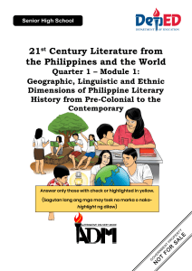 21st Century Literature - Module 1