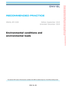 DNV-RP-C205 Environmental Conditions and Enviromental Loads (2019)