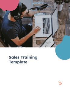 Sales Training Template – HubSpot