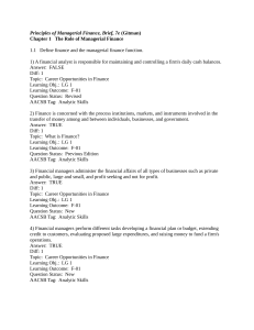 Test Bank   Principles of Managerial Finance   Chapters 1 through 8.docx