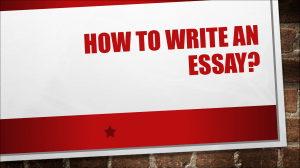 HOW TO WRITE AN ESSAY B1