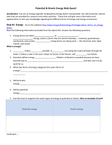 potential and kinetic energy webquest pdf