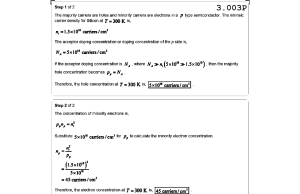 Semiconductor Carrier Concentration Example