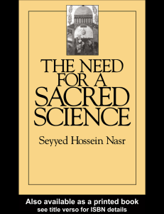 Seyyed Hossein Nasr-The Need for a Sacred Science-Taylor   Francis  2005 