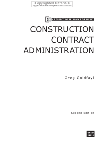 Construction contract administration by Greg Goldfayl
