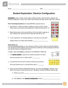 ElectronConfigurationSE Gizmo 18