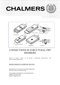 FRP Structural Connections: Master's Thesis