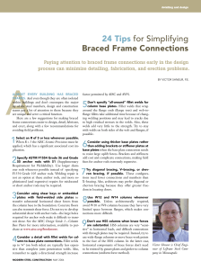 24 Tips for simplifying Braced frame connections - Victor - Journal