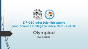 37th GSC Intra Scientists Mania