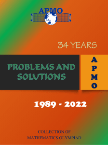 APMO collection 1989 - 2022