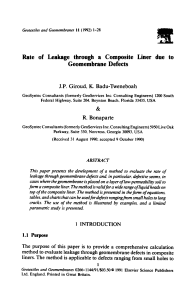 Geomembrane Leakage Rate Analysis