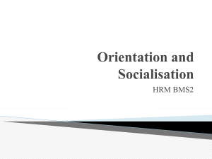 Orientation and socialisation