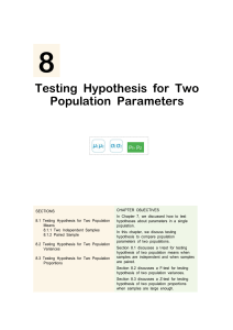 Hypothesis Testing: Two Population Parameters